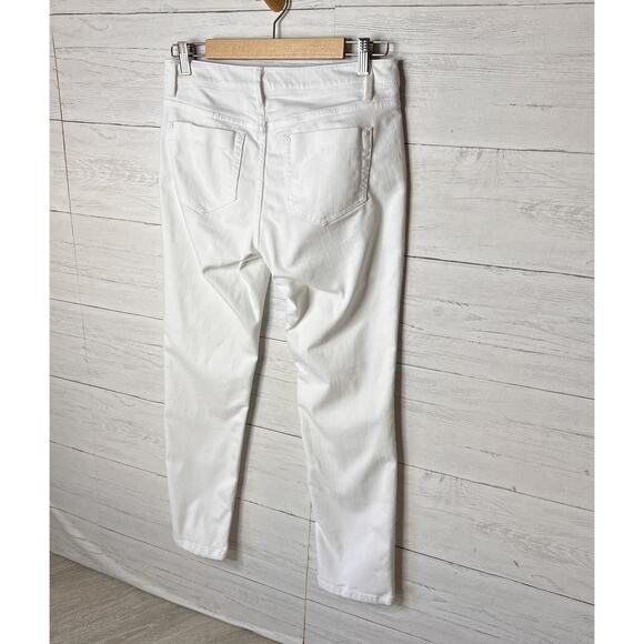 J Jill Jeans Womens Size 6 White Authentic Fit Slim Ankle Denim Cotton Stretch - Picture 12 of 16